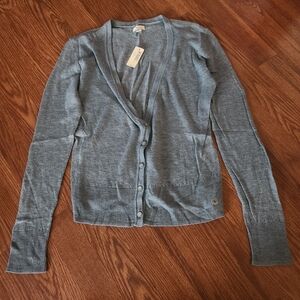 Aerie Heather Blue/Green Cardigan Sweater
